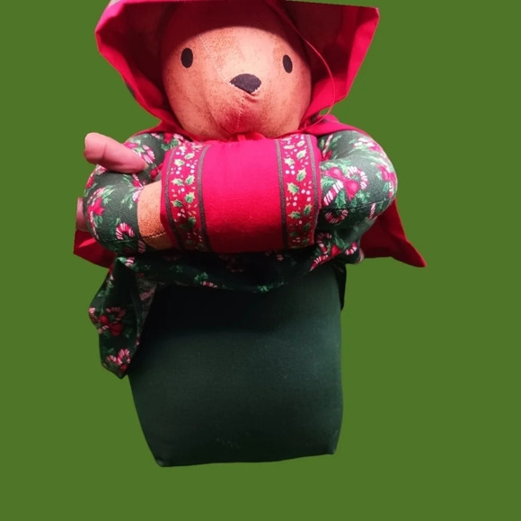 Vintage overly raker christmas bear plush decoration - Picture 4 of 8